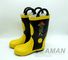 Çelik Toe İtfaiyeci Lastik Botları İtfaiyeciler Ekipmanları EN15090-2012 Güvenlik Ayakkabıları